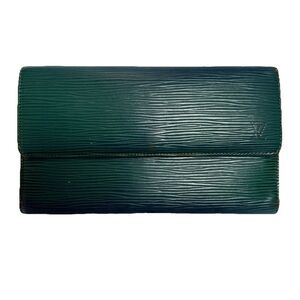 Louis Vuitton Sarah Wallet Epi Green Leather M60315 Portefeuille Long Vintage